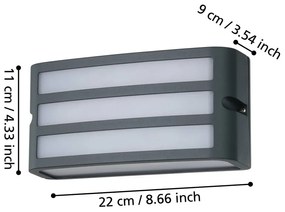 Zewnętrzna lampa ścienna (wysokość 11 cm) CAMARDA – EGLO