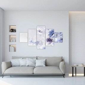 Obraz - Kwiaty, teksturowane malarstwo (125x70 cm)
