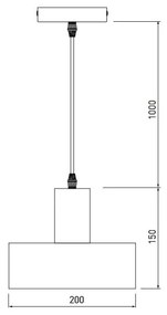 Miedziana lampa wisząca z metalowym kloszem ø 30 cm Selvia II – GTV