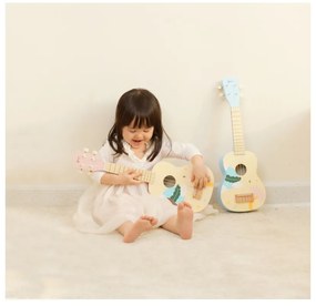 Classic world drewniane ukulele gitara dla dzieci różowa