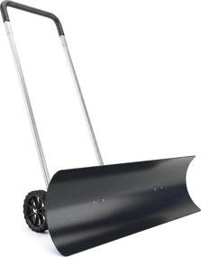 Outsunny Duży pług do śniegu 95 cm extra szeroki aluminiowa łopata z kółkami regulowany i antypoślizgowy uchwyt, kątowy | Aosom PL
