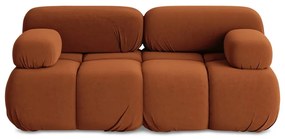 Pomarańczowa aksamitna sofa modułowa 190 cm Lokua – Makamii