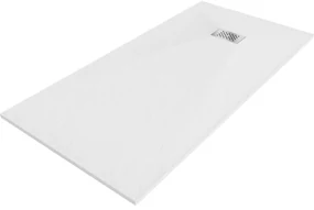 Mexen Hugo brodzik prostokątny SMC 170 x 90 cm, biały, maskownica inox - 42109017-X