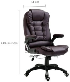 Brązowy rozkładany fotel biurowy - Loker