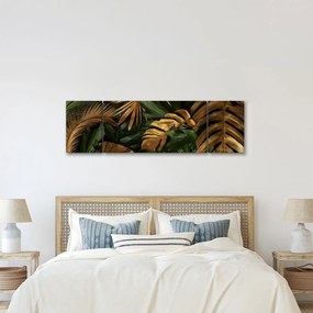Obraz - Złote liście (170x50 cm)