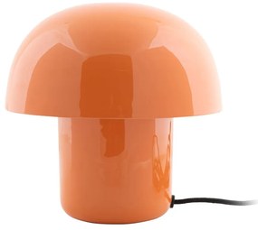 Pomarańczowa lampa stołowa z metalowym kloszem (wysokość 20 cm) Fat Mushroom – Leitmotiv