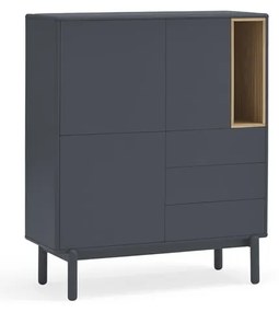 Ciemnoszara wysoka komoda 100x120 cm Corvo – Teulat