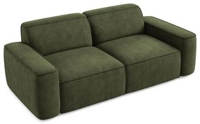 Zielona sofa z tkaniny szenilowej 204 cm Omao – Makamii