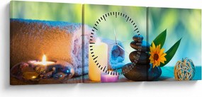 Obraz - Relaks (z zegarem) (90x30 cm)