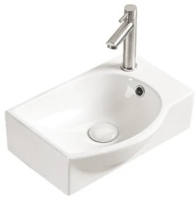 Mexen Mista umywalka nablatowa lewa 40 x 28 cm, biała - 22174000L