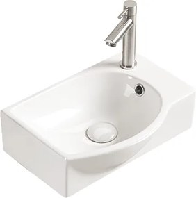 Mexen Mista umywalka nablatowa lewa 40 x 28 cm, biała - 22174000L