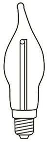 Świąteczny świecznik z żarówką LED Filament, dąb