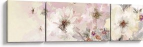 Obraz - Kwiaty malarstwo (170x50 cm)