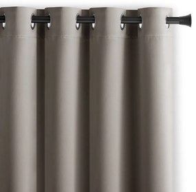 Szarobeżowa zasłona zaciemniająca 140x175 cm Eyelets – Restilo