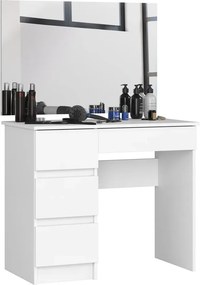 Biała komoda z lustrem, toaletka kosmetyczna L9-S54