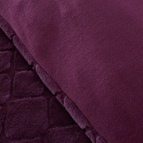 Bordowa pościel dwuosobowa z mikropluszu 200x200 cm Cosy Diamond – Catherine Lansfield