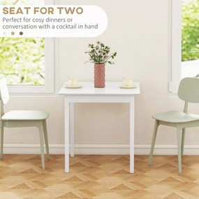 HOMCOM Stół kuchenny kwadratowy nowoczesny biały 75x75x76 cm do jadalni i kuchni | Aosom PL