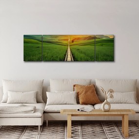 Obraz - Wschód słońca nad doliną (170x50 cm)