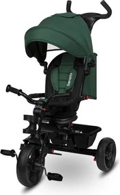 Lionelo - Trójkołowy rowerek dziecięcy HAARI zielony/czarny