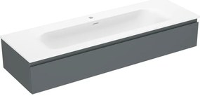Mexen Orio szafka łazienkowa 140 cm z umywalką Vela, 1 szuflada, grafit mat/biała mat - 91A10-14023-1-BF66-W23M01