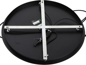 Nowoczesna lampa wisząca czarna z przydymionym szkłem - Jia