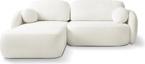 Masseno Narożnik AMICO z funkcją spania i pojemnikiem na pościel Narozniki L, Rozkładana sofa - Kremowy, SICURO 60