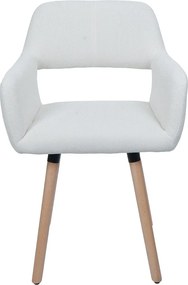 Krzesło do jadalni MCW-A50 II (zestaw 6 sztuk),  kremowo-białe