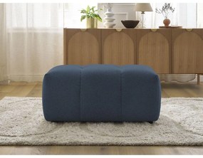 Niebieski podnóżek z tkaniny szenilowej Roxelane – Bobochic Paris