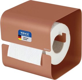 Brązowy stalowy uchwyt na papier toaletowy z mocowaniem Turbo-loc bez wiercenia Lizan – Wenko
