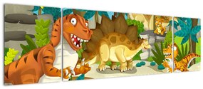 Obraz - Dinozaury (170x50 cm)