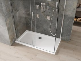 Mexen Omega kabina prysznicowa rozsuwana 130 x 70 cm, transparent, chrom + brodzik Flat - 825-130-070-01-00-4010