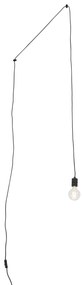 Designerska lampa wisząca czarna z wtyczką - CavaluxDesignerski Oswietlenie wewnetrzne