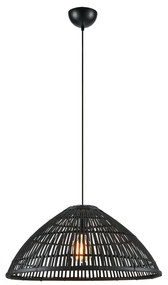 Lampa wisząca w kolorze matowej czerni z bambusowym kloszem ø 58 cm Capello – Markslöjd