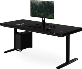 Biurko elektryczne sit-stand z szufladą i ładowarką bezprzewodową Qi czarne, 1600 mm: ELLIS