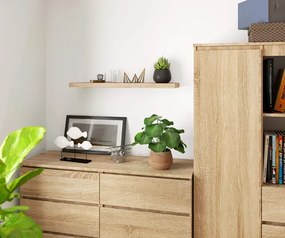 Półka na książki w klasycznym stylu dąb sonoma 80 cm B0-W96