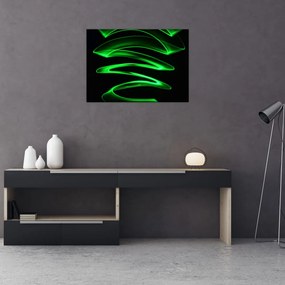 Obraz - neonowe fale (70x50 cm)