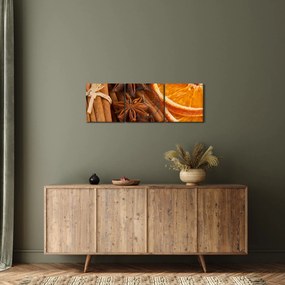 Obraz - Pachnące przyprawy (z zegarem) (90x30 cm)