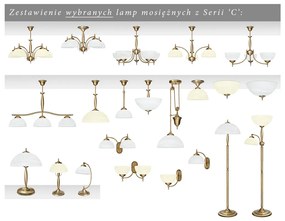 Żyrandol mosiężny do salonu C-S2