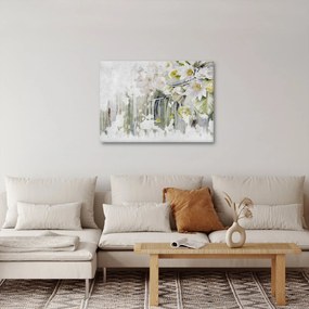 Obraz - Białe kwiaty, vintage (70x50 cm)