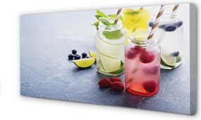 Obraz canvas na ścianę Orzeźwiający Miks Cytrusowo-Malinowy