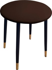 Taboret TRIX stelaż metalowy STOŁEK LOFT : Kolor nogi - Czarno-złota stożek, Kolor tkaniny - EKO-SKÓRA - 19D, Typ tkaniny - Eko-skóra
