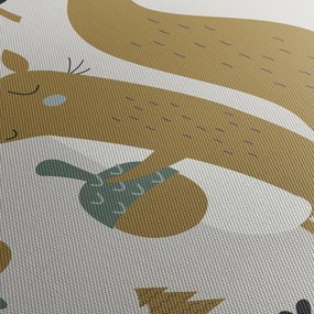 Obraz - Wiewiórka z orzechem (z zegarem) (90x30 cm)