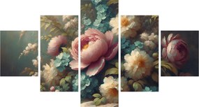 Obraz - Martwa natura z kwiatami - obraz (125x70 cm)