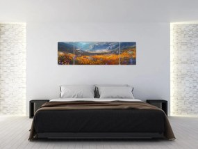 Obraz - Malowany górski krajobraz II. (170x50 cm)