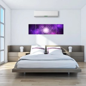 Obraz fioletowej abstrakcji (170x50 cm)