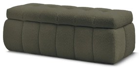 Zielona ławka z materiału bouclé Mont Blanc – Bobochic Paris