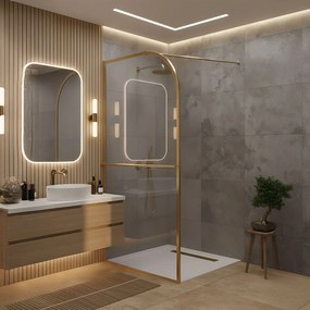 Ścianka prysznicowa Rea Sky Brush Gold 100