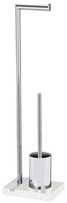 Stojak na papier toaletowy i szczotkę do WC, NOBLE WHITE - 2 w 1, WENKO