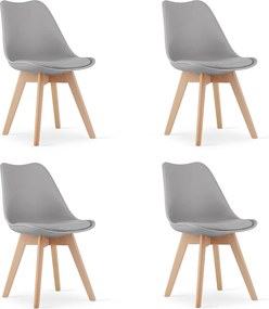 Krzesło Valora RIKX w kolorze szarym, ergonomiczne, do salonu x4