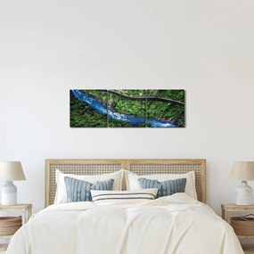 Obraz - Rzeka między górami, Kaukaz, Rosja (z zegarem) (90x30 cm)